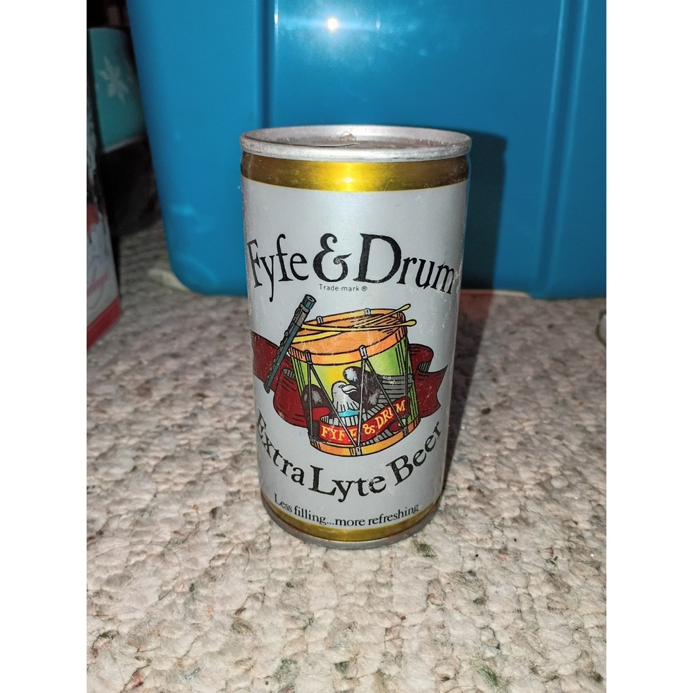 Vintage Pull Tab~ Fyfe & Drum Extra Lyte Beer Can~ Steel Pull Tab